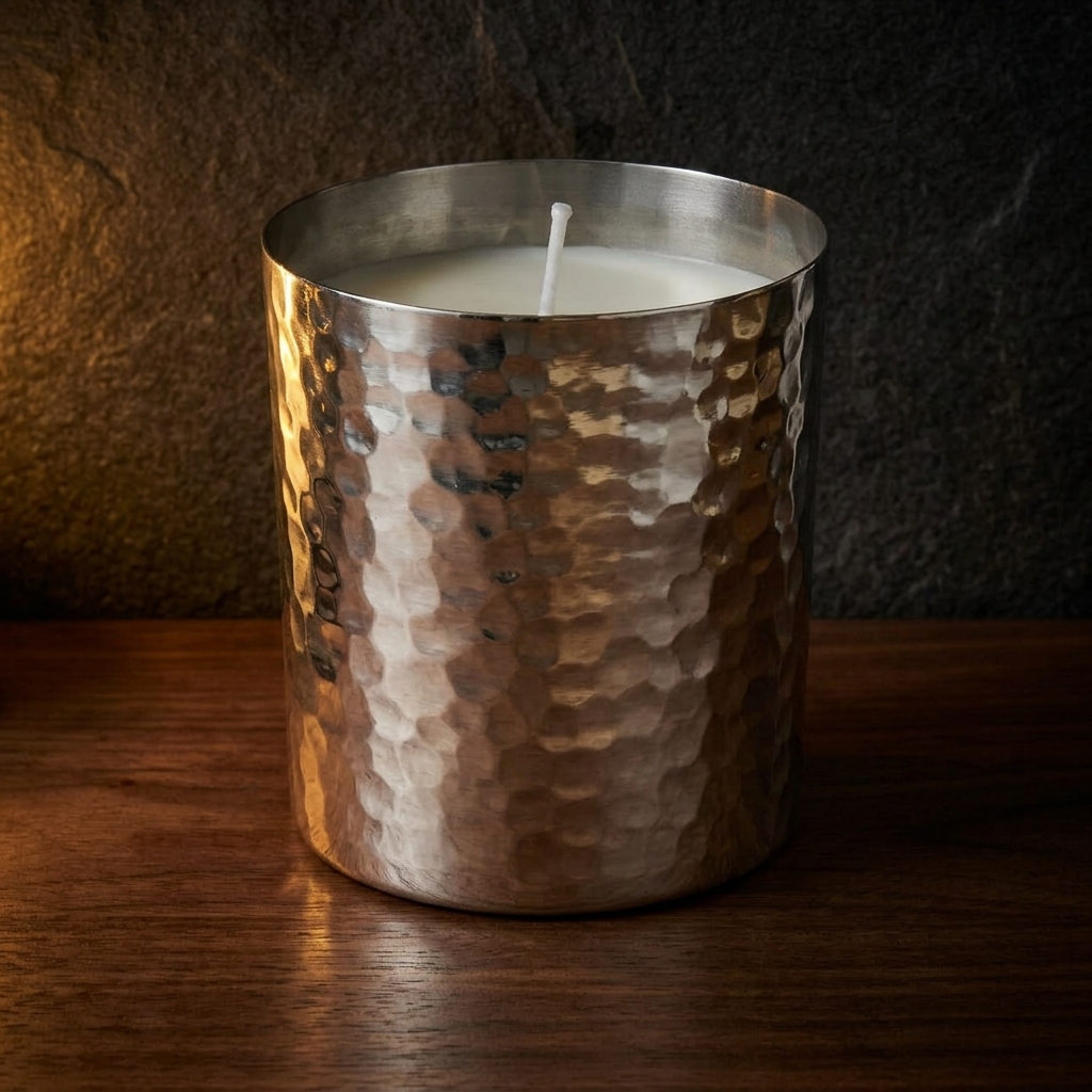 Hammered Metal Votive