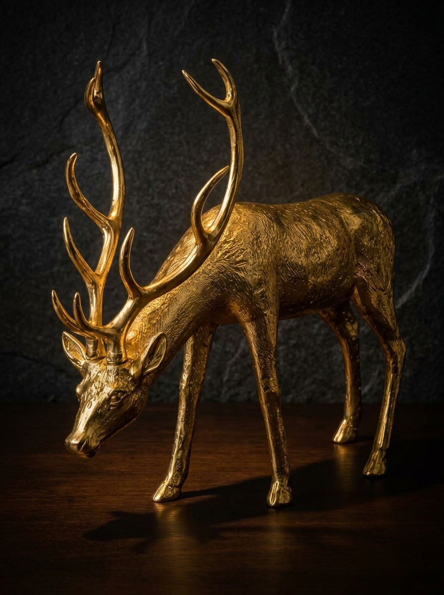 Gold Deer Grazing