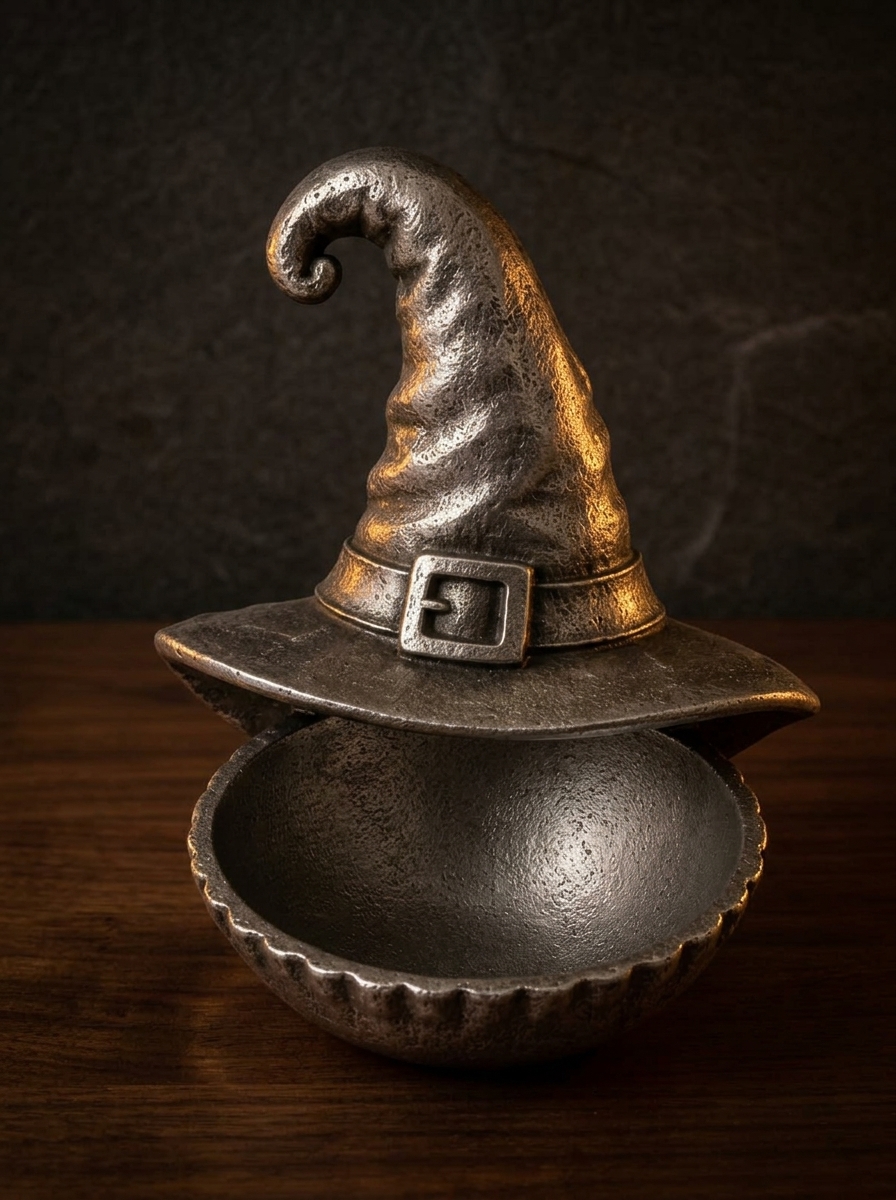 Witch Hat Cauldron Decor