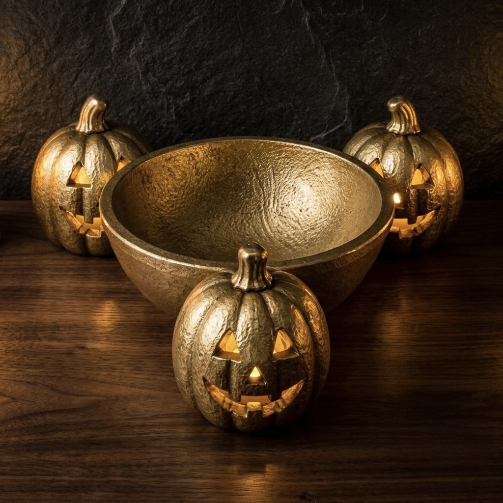 Gold Pumpkin Bowl