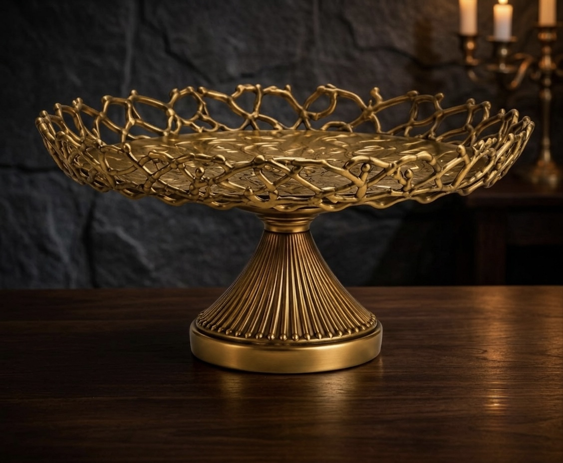 Gold Wire Twig Pedestal