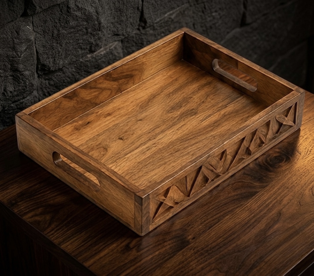 Wood Rectangular Tray